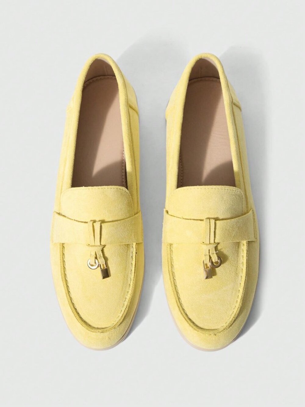 Yellow Casual Women's Comfortable Flat Loafer Shoes